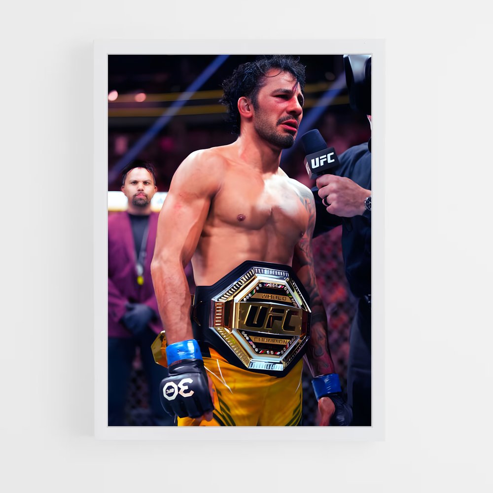Poster Yellow Champion – affiche MMA (vue 3)